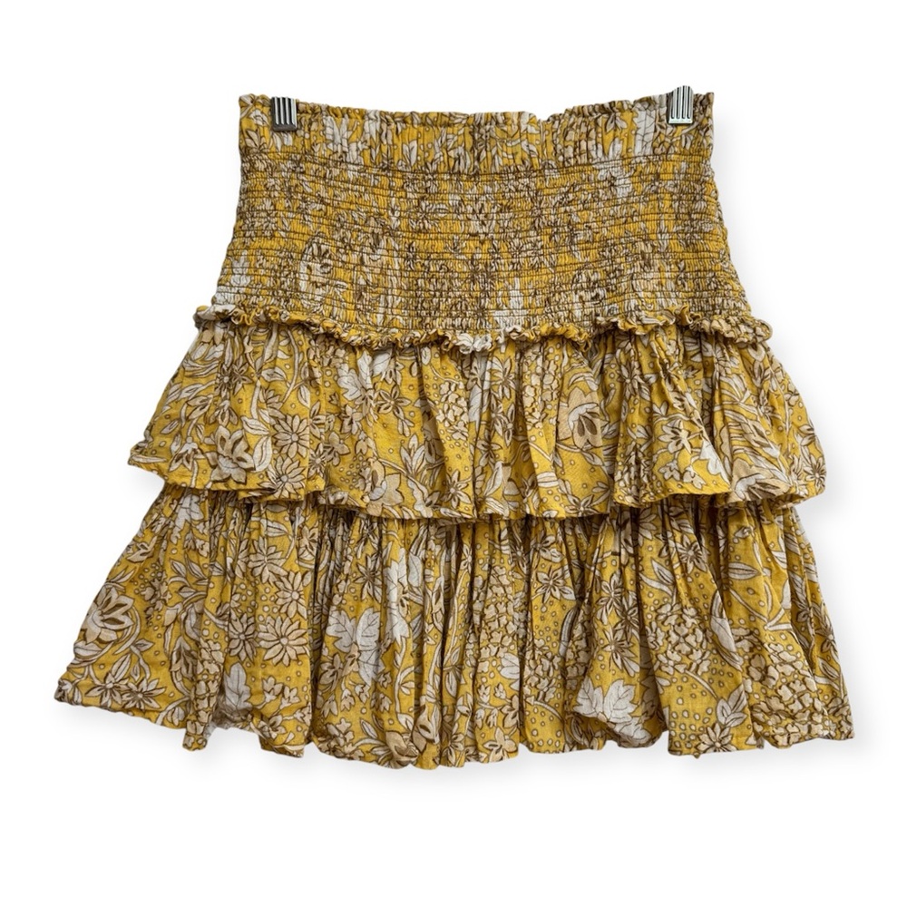 Sundry Buttercup Ditzy Shirred Tiered Skirt Small